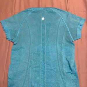 Lululemon Athletica Blue Short Sleeve Shirt